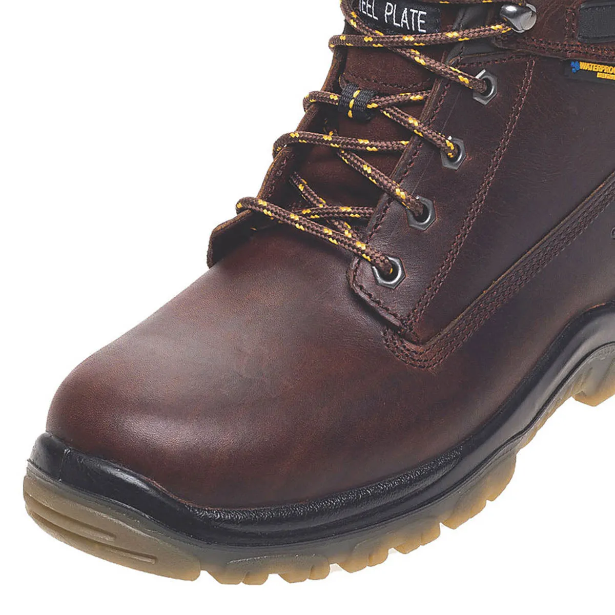DeWalt Safety Boots Mens Wide Fit Brown Leather Waterproof Steel Toe Size 12