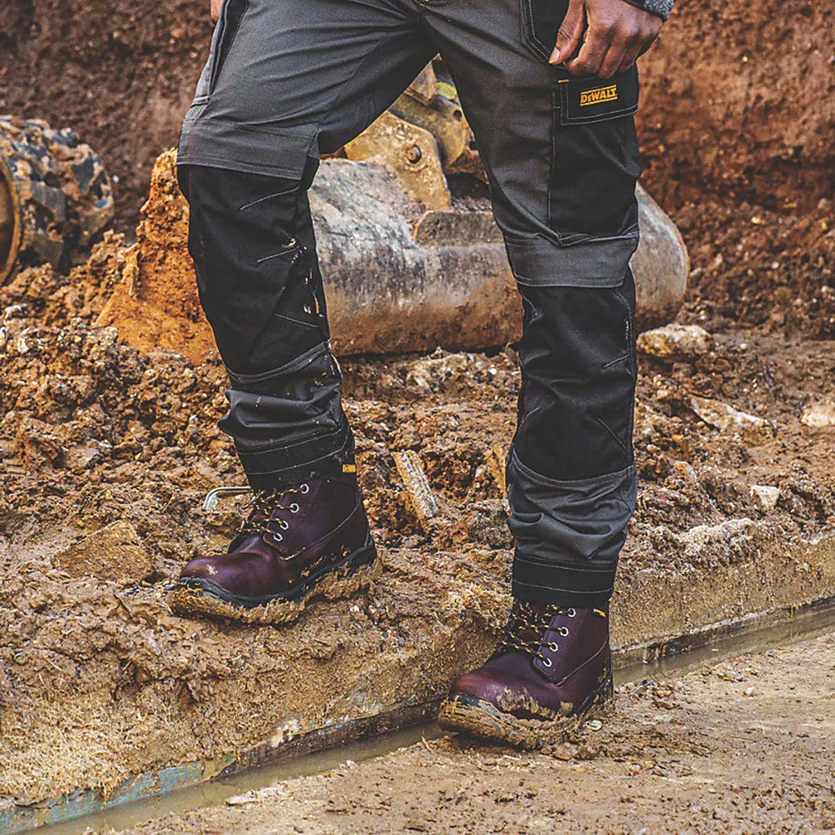 DeWalt Safety Boots Mens Wide Fit Brown Leather Waterproof Steel Toe Size 12