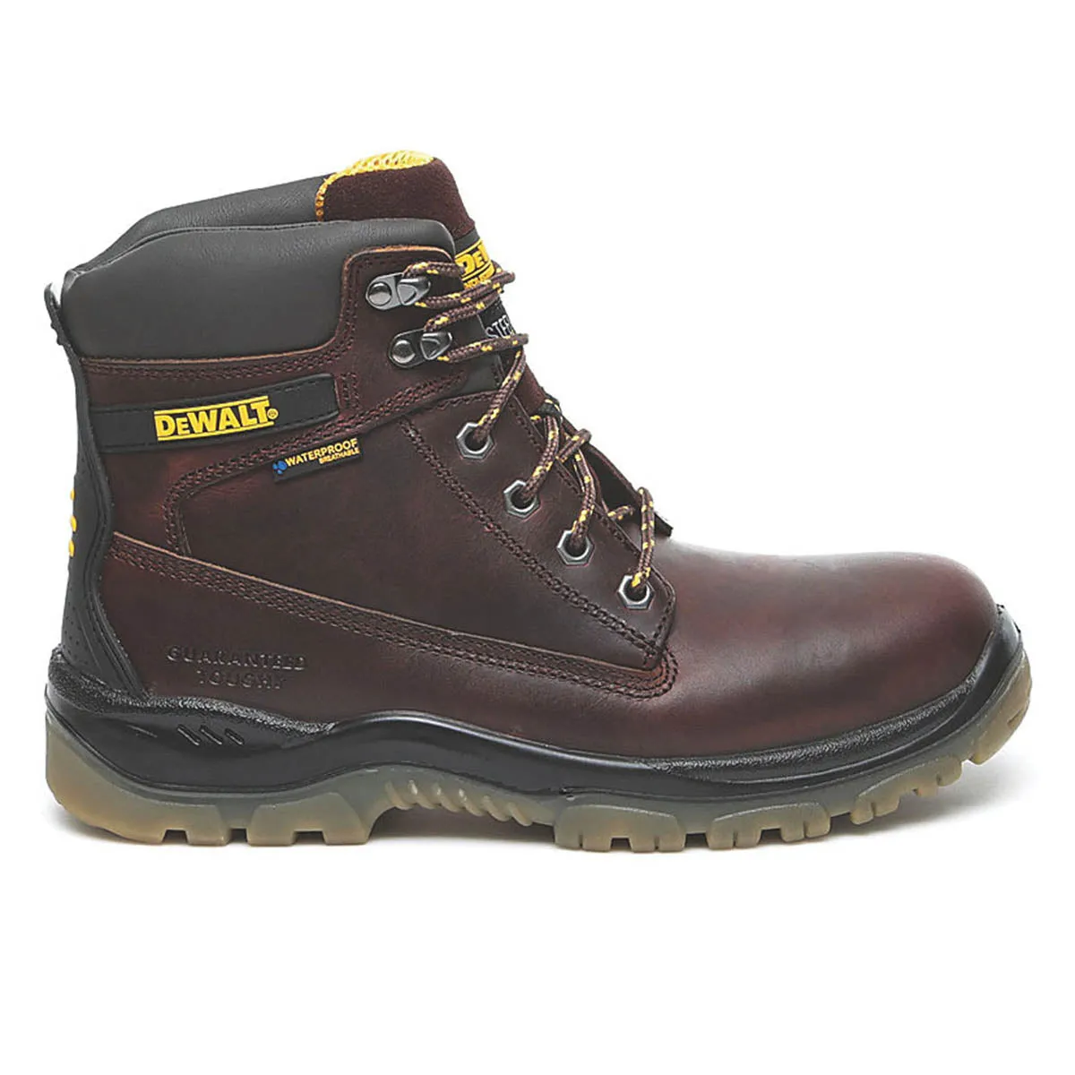 DeWalt Safety Boots Mens Wide Fit Brown Leather Waterproof Steel Toe Size 12