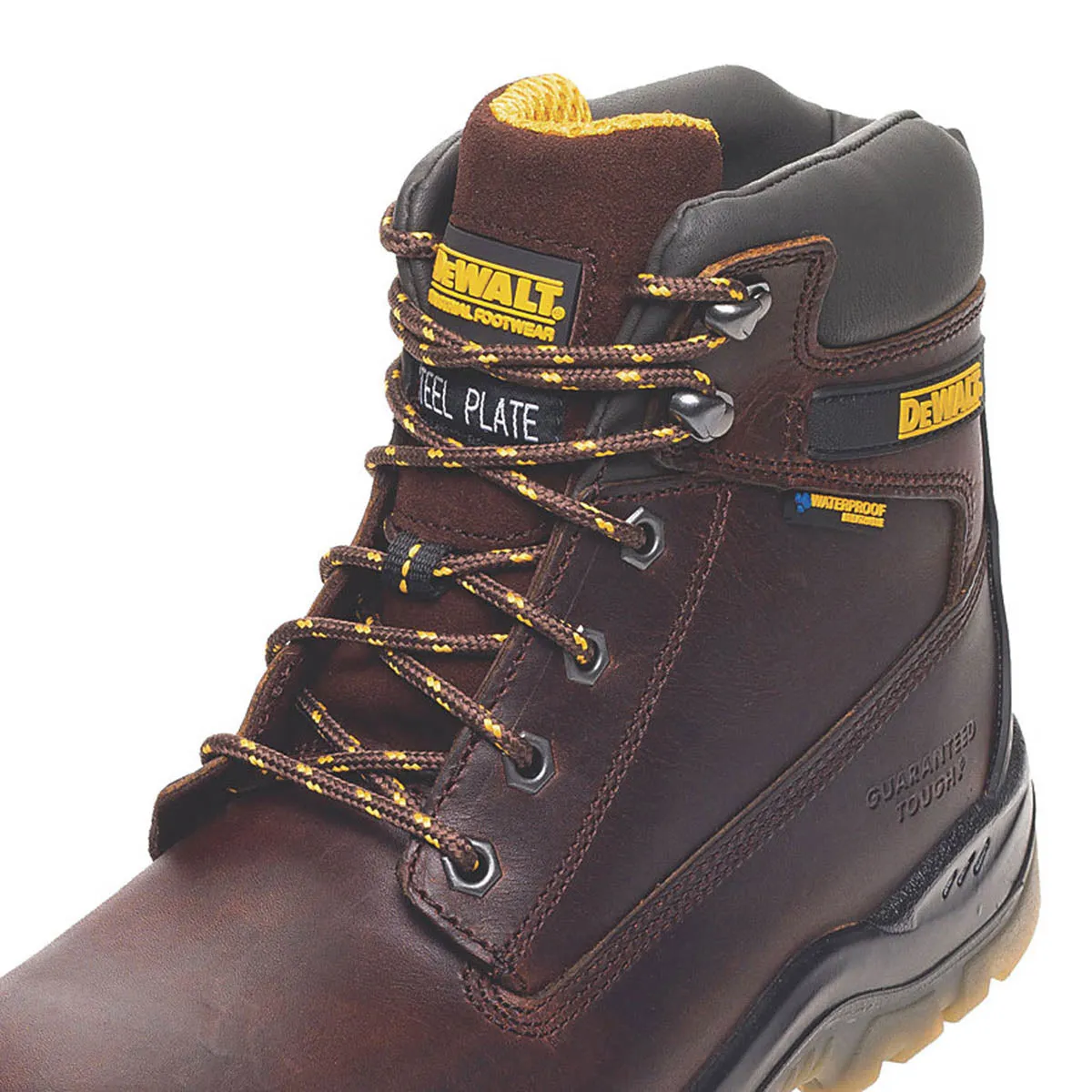 DeWalt Safety Boots Mens Wide Fit Brown Leather Waterproof Steel Toe Size 12