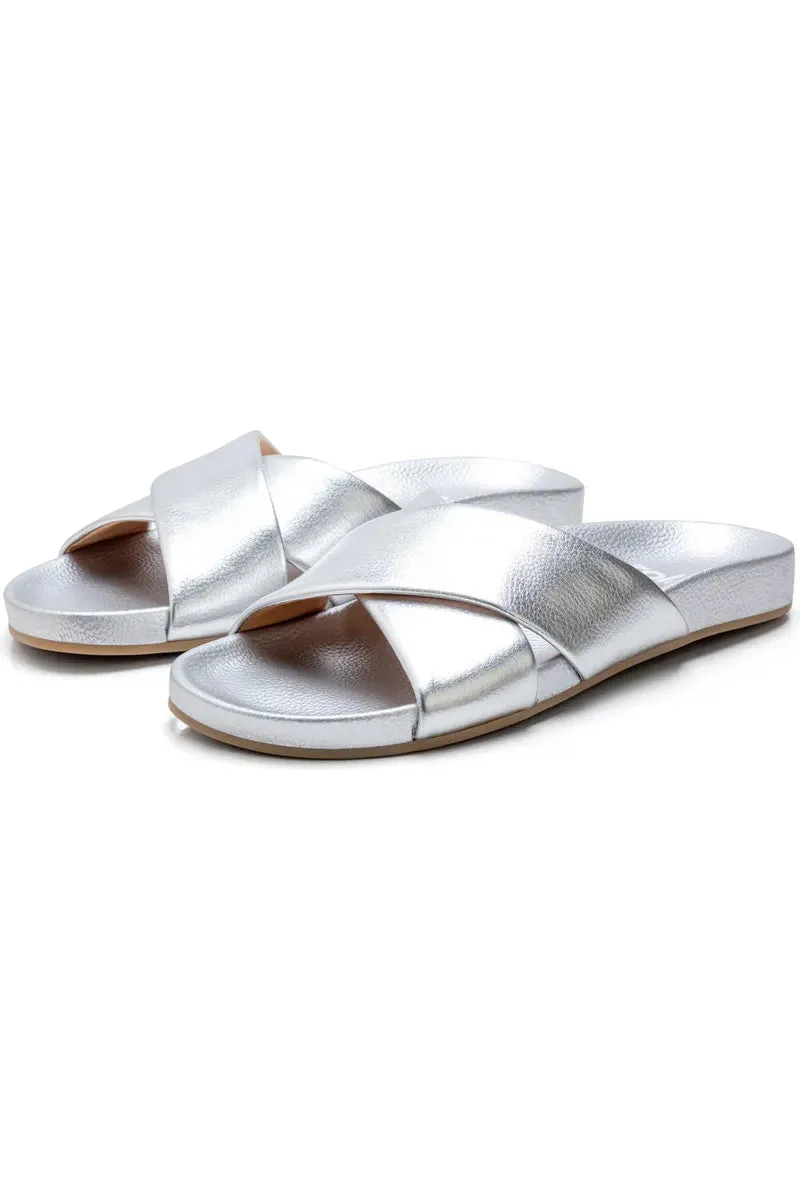 ROLLIE TIDE CROSS SLIDE - SILVER