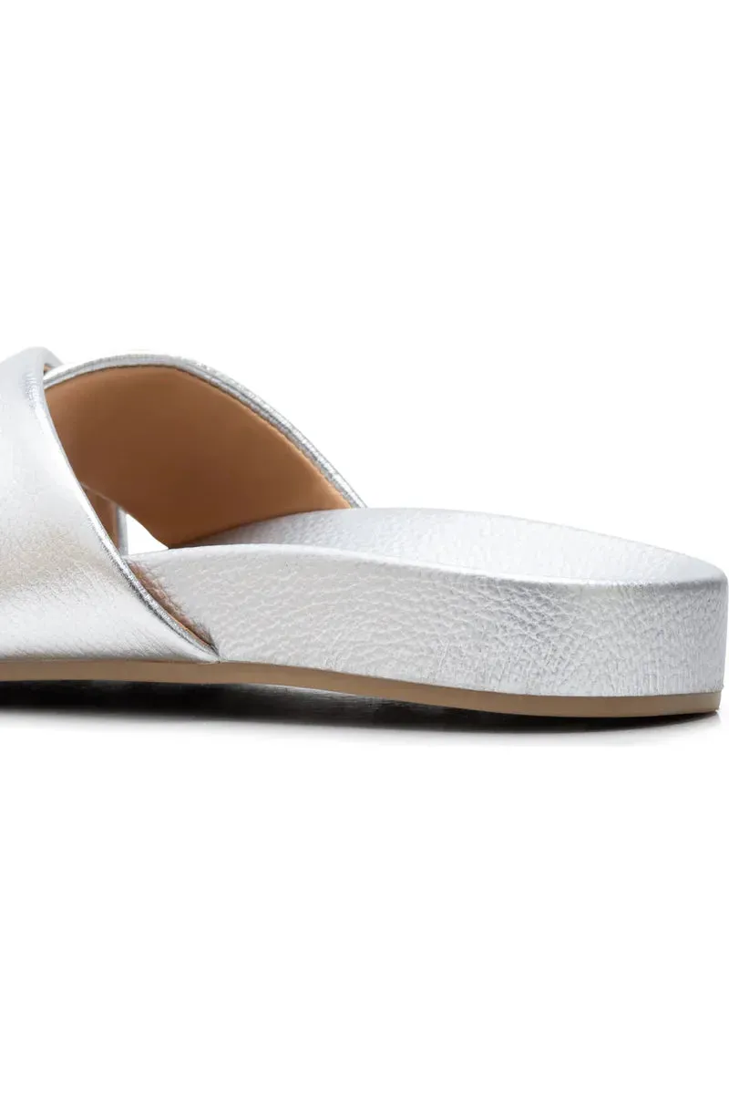 ROLLIE TIDE CROSS SLIDE - SILVER